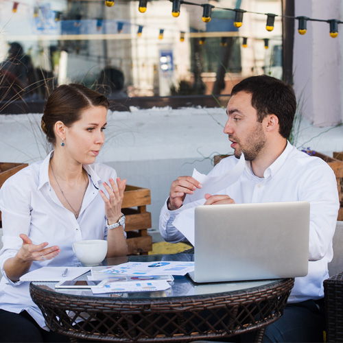 Laptop with Smarphone